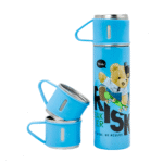 Garrafa Térmica Inox 500ml com 3 Xícaras Estampa Urso GDR1015 - Imagem 3