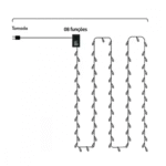 Pisca Pisca Luzes de NATAL LED Colorido 5 Metros Fio Transparente Altomex AL-3705 110V - Imagem 3