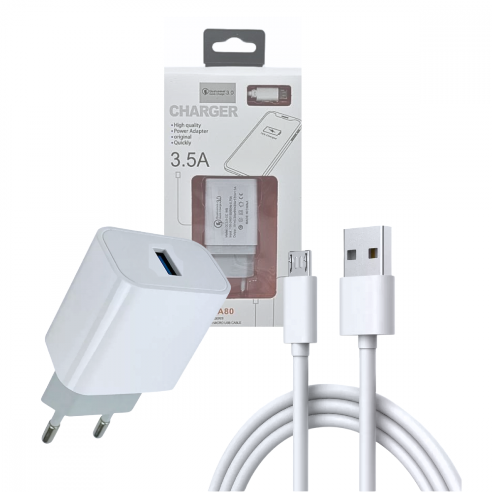 0844260225f7g40e85b0.png Carregador Completo com Cabo Móvel V8 Charger 3.5A TURBO MI A-80 - Imagem 1