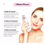 Caneta Peeling Ultrassônico E Ionização Portátil Anti Cravos E Acne Eletromex EL-1931 - Imagem 6