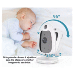 Babá Eletrônica Câmera Portátil Com Monitor Vídeo Colorido Baby Eletromex EL-1809 - Imagem 7