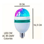 Lâmpada LED de Festa Giratória 360 Bivolt KA-1099 / VX-001 - Imagem 6