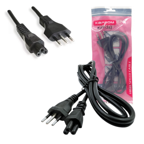 Cabo de Força Energia ATX 3 PINOS Tripolar Monitor CPU Computador 1,2m Kapbom KAP-392