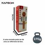 Microfone Sem Fio Bluetooth Karaokê Luz Led Festas WS-858 / KA-1003 (***DISPONÍVEL SOMENTE PRETO) - Imagem 8