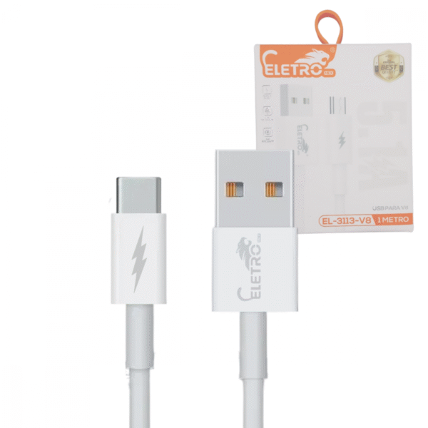 Cabo de dados TIPO-C / USB 5.1A de 1 Metro Eletromex EL-3113-TY