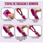 Escova Modeladora e Alisadora de Ar Quente 5 Em 1 Profissional 110V Altomex DJ-040 - Imagem 5