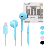 Fone de Ouvido Intra Auricular Com Fio e Microfone Controle de Volume Conexão Lightning Eletromex EL-1409-5G