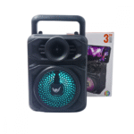 Caixinha De Som Bluetooth LED RGB Usb Cartão TF Alta Qualidade 8w Entrada P10 Altomex AL-3189