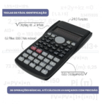 Calculadora Científica 240 Funções Com Capa 10+2 Digitos Kapbom KA-5856 - Imagem 3