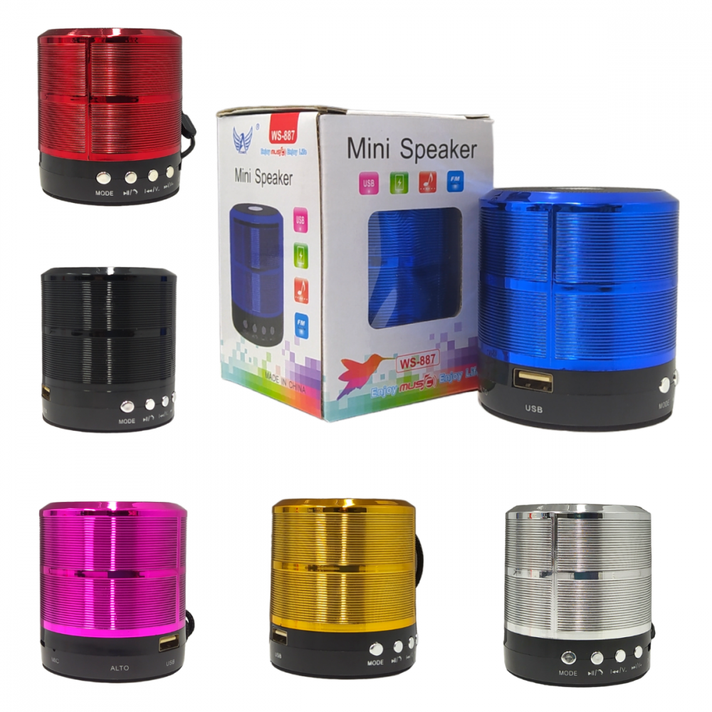 09452106237ik80fhac5.png Mini Caixa De Som Portátil Speaker Bluetooth Altomex WS-887 (***DISPONÍVEL SOMENTE 12 PRETO) - Imagem 1