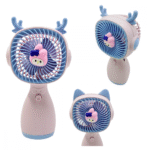 Mini Ventilador Portátil Recarregável de Mesa Alce 02 Pares de Orelhas Hmaston S072 - Imagem 4