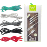 Cabo Carregador 3 in 1 conexão Tipo-C / V8 / Lightning de 1,2m 3.4A Altomex AL-2058 - Imagem 7