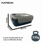 Vasilha de Plastico Tipo Marmita com divisora e Garfo Kapbom 7061 (***DISPONÍVEL SOMENTE NA COR SALMÃO) - Imagem 7