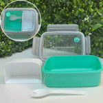 Vasilha de Plastico Tipo Marmita com divisora e Garfo Kapbom 7061 (***DISPONÍVEL SOMENTE NA COR SALMÃO) - Imagem 6