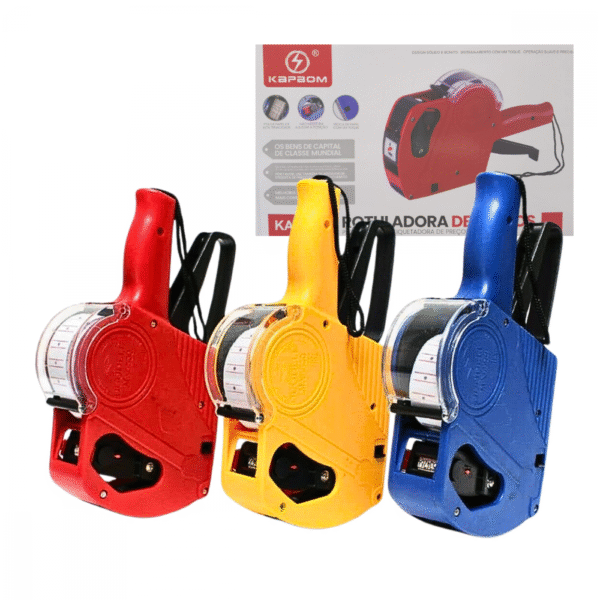 Etiquetadora Rotuladora De Preço Manual Com Etiquetas De Preços 8 Dígitos Kapbom KA-AC21 (***DISPONÍVEL SOMENTE 02 AMARELO)