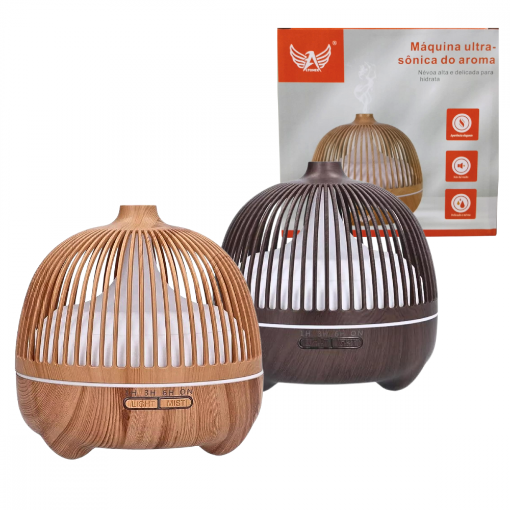 1007160724gjbf4acici.png Umidificador de Ar Doméstico Aparelho Difusor Vaporizador de Ambiente com LED 550ml Altomex AL-2692 - Imagem 1
