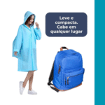 Capa de Chuva COLOR Impermeável Reforçado Reutilizável Com Capuz Tamanho Adulto Unissex Altomex AL-651B - Imagem 5