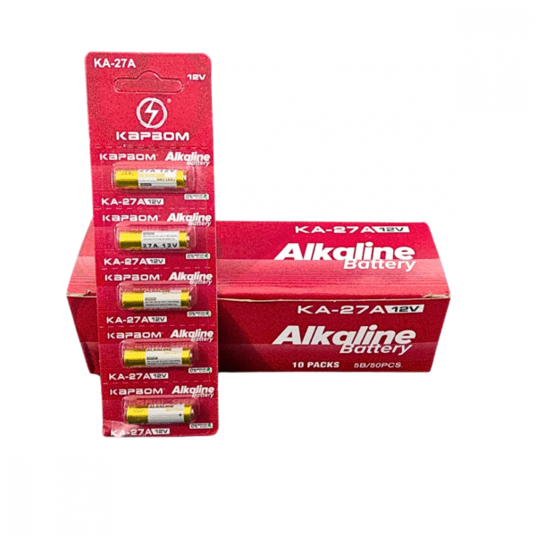Cartela de Bateria Alcalina 27A 12V com 05 Baterias Kapbom KA-27A