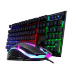 Kit Teclado E Mouse Gamer Preto Semi Mecânico LED RGB Kapbom KA-5890 - Imagem 2