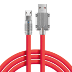 Cabo de dados V8 1 Metro Silicone acabamento em Metal e LED Eletromex EL-3124-V8 - Imagem 2