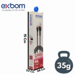 Cabo de dados Lightning IOS 2.4A 1 Metro Exbom CBX-U2C13IP - Imagem 9