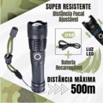 Lanterna Tática Portátil Bateria Recarregável Luz LED Altomex AL-B1991 - Imagem 2