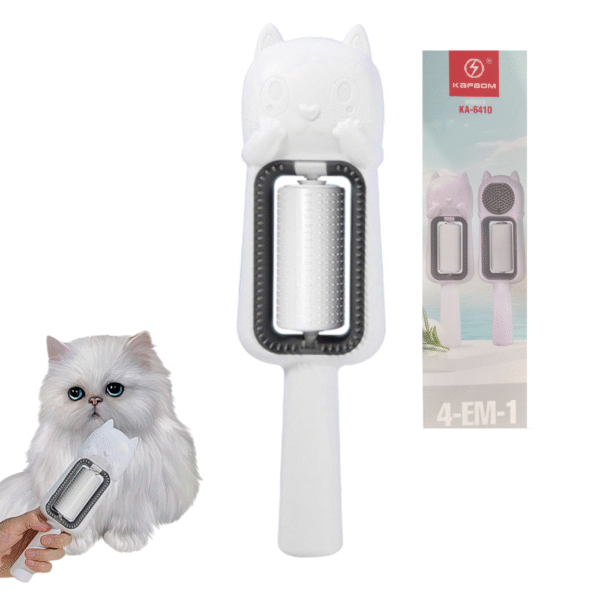 Escova Removedora de Pêlos Gato Pets 4 em 1 Kapbom KA-6410
