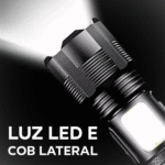 Lanterna Tática Portátil Bateria Recarregável Luz LED Lateral COB Altomex AL-B1287 - Imagem 3