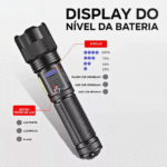 Lanterna Tática Portátil Bateria Recarregável Luz LED Lateral COB Altomex AL-B1287 - Imagem 4