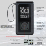 Calibrador Compressor Pneu Bomba De Ar e Auxiliar de Partida Starter Portátil YT168 - Imagem 3