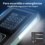 Calibrador Compressor Pneu Bomba De Ar e Auxiliar de Partida Starter Portátil YT168 - Imagem 8