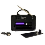 Rádio Retro 3W Bluetooth 5.1 com Bateria Recarregável e Relógio Analógico Kapbom KA-3599 - Imagem 5