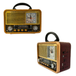 Rádio Retro 3W Bluetooth 5.1 com Bateria Recarregável e Relógio Analógico Kapbom KA-3599 - Imagem 2