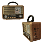 Rádio Retro 3W Bluetooth 5.1 com Bateria Recarregável e Relógio Analógico Kapbom KA-3599 - Imagem 3