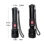 Lanterna Tática Portátil Bateria Recarregável Luz LED 20W com Alça Altomex AL-B1915 - Imagem 2