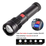 Lanterna Tática Portátil Bateria Recarregável Luz LED 20W com Alça Altomex AL-B1915 - Imagem 3