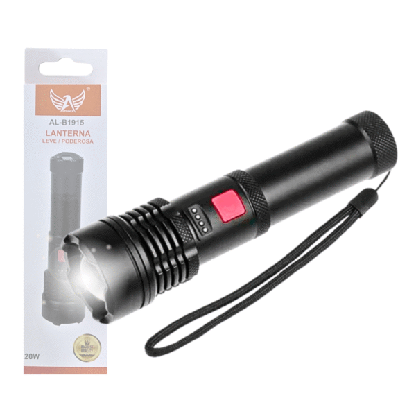 Lanterna Tática Portátil Bateria Recarregável Luz LED 20W com Alça Altomex AL-B1915