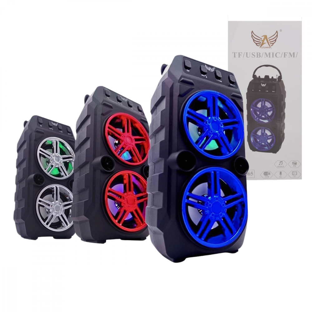 1047181124akdabi8f56.png Caixa de Som Bluetooth 5W com Antena e Entrada P10 Altomex AL-1065 (***DISPONÍVEL SOMENTE 02 VERMELHO) - Imagem 1