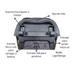Caixa de Som Bluetooth Portátil Suporte Celular 8W Altomex AL-1181 / AL-1183 - Imagem 5