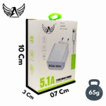 Carregador Completo 02 Portas USB com Cabo Móvel Lightning 5.1A Altomex AL-9056 - Imagem 5