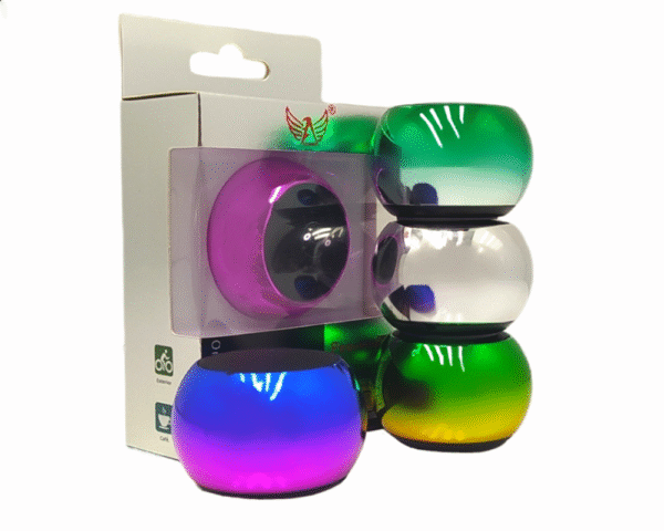 Caixa de Som Mini Bluetooth Sem Fio Portátil Brilhante Altomex AL-2022 (***DISPONÍVEL SOMENTE PRATA E VERDE)