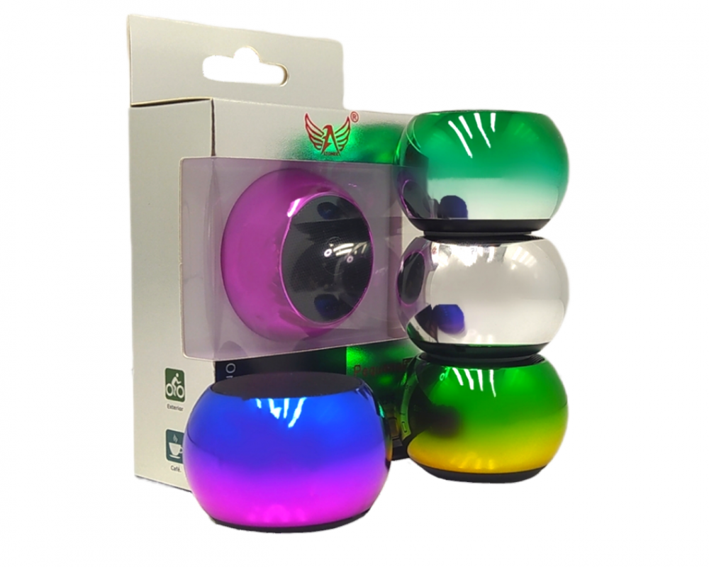 1104210623hecic1j8f8.png Caixa de Som Mini Bluetooth Sem Fio Portátil Brilhante Altomex AL-2022 (***DISPONÍVEL SOMENTE PRATA E VERDE) - Imagem 1