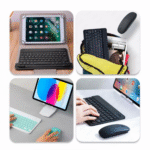 Teclado e Mouse BLACK Sem Fio Ultra Fino Portátil Bluetooth GoldenUltra TX2382-XF - Imagem 4