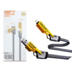 Cabo de dados 4 em 1 (USB/2x TPC/IOS) PD 27W / 65W - 1 metro Eletromex EL-3132