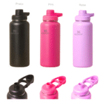 Garrafa Squeeze 950 ml Logo Stan. de Aço Inox Térmica com Alça Tampa Rosquear Vacuum (***COR ROSA - ESGOTADO) - Imagem 3
