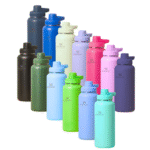 Garrafa Squeeze 950 ml Logo Stan. de Aço Inox Térmica com Alça Tampa Rosquear Vacuum (***COR ROSA - ESGOTADO)