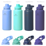 Garrafa Squeeze 950 ml Logo Stan. de Aço Inox Térmica com Alça Tampa Rosquear Vacuum (***COR ROSA - ESGOTADO) - Imagem 5