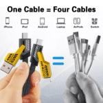 Cabo de dados 4 em 1 (USB/2x TPC/IOS) PD 27W / 65W - 1 metro Eletromex EL-3132 - Imagem 7