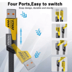 Cabo de dados 4 em 1 (USB/2x TPC/IOS) PD 27W / 65W - 1 metro Eletromex EL-3132 - Imagem 6