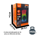 Caixa de Som RGB Bluetooth com Microfone e Controle Remoto Altomex AM-6810 - Imagem 5